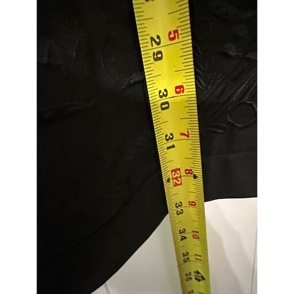 Nicole Miller Artelier Floral Embroidered Black Mock Neck Keyhole Dress Sz Small - Picture 12 of 13